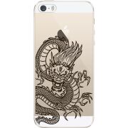 Прозрачный чехол Uprint Apple iPhone 5 / 5S / 5SE Chinese Dragon