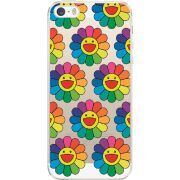 Прозрачный чехол Uprint Apple iPhone 5 / 5S / 5SE Hippie Flowers