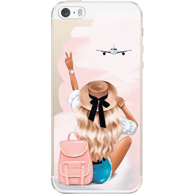 Прозрачный чехол Uprint Apple iPhone 5 / 5S / 5SE Travel Girl