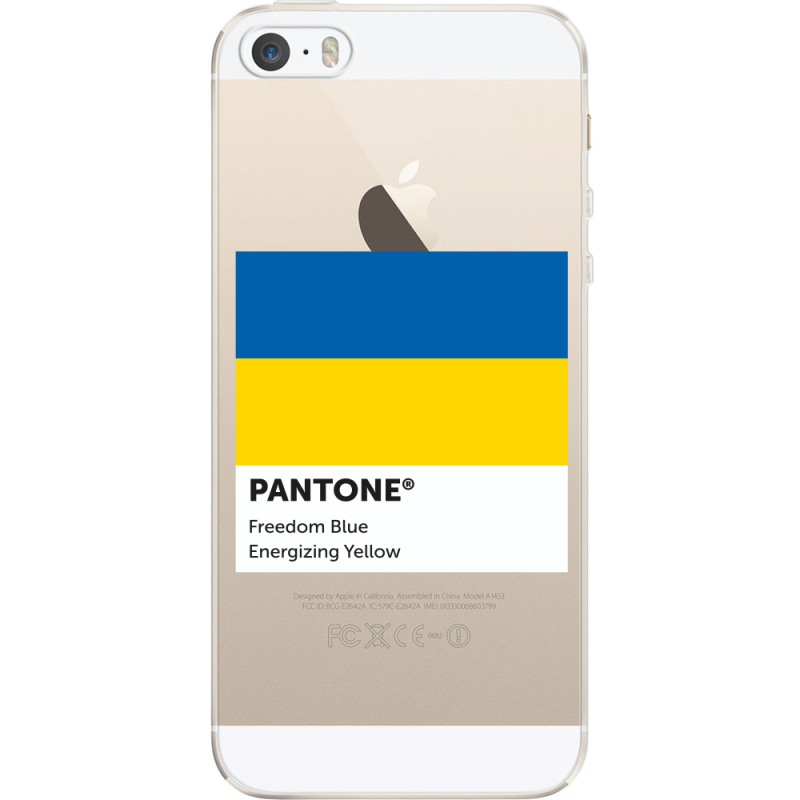 Прозрачный чехол Uprint Apple iPhone 5 / 5S / 5SE Pantone вільний синій