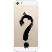 Прозрачный чехол Uprint Apple iPhone 5 / 5S / 5SE Swan question
