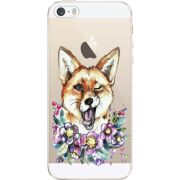 Прозрачный чехол Uprint Apple iPhone 5 / 5S / 5SE Winking Fox