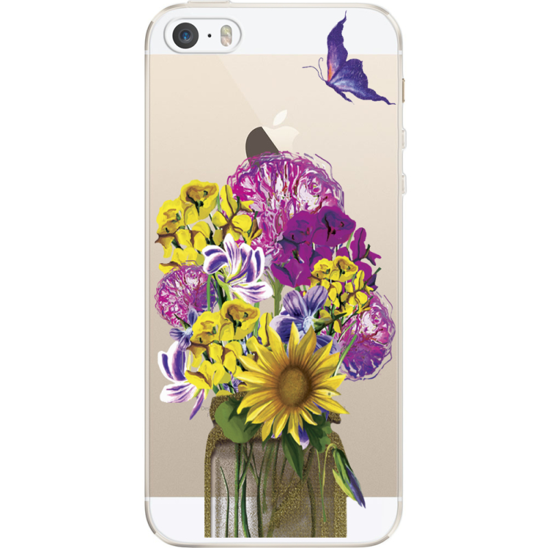 Прозрачный чехол Uprint Apple iPhone 5 / 5S / 5SE My Bouquet