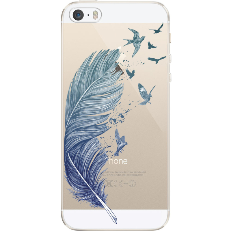 Прозрачный чехол Uprint Apple iPhone 5 / 5S / 5SE Feather