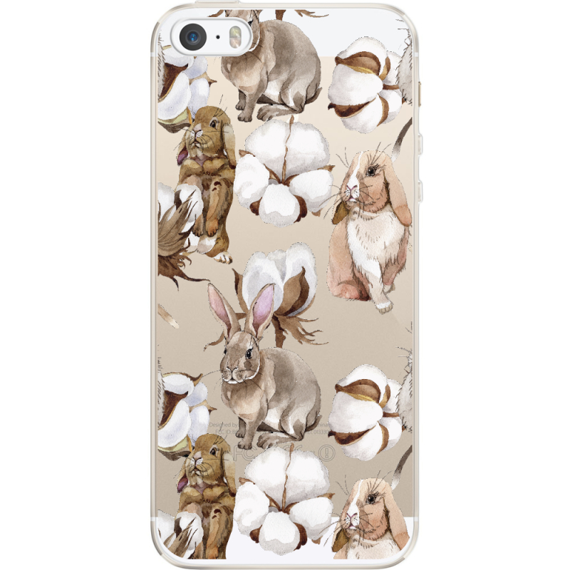 Прозрачный чехол Uprint Apple iPhone 5 / 5S / 5SE Cotton and Rabbits