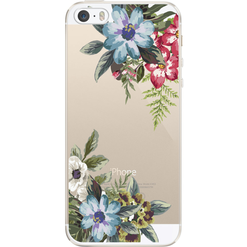 Прозрачный чехол Uprint Apple iPhone 5 / 5S / 5SE Floral
