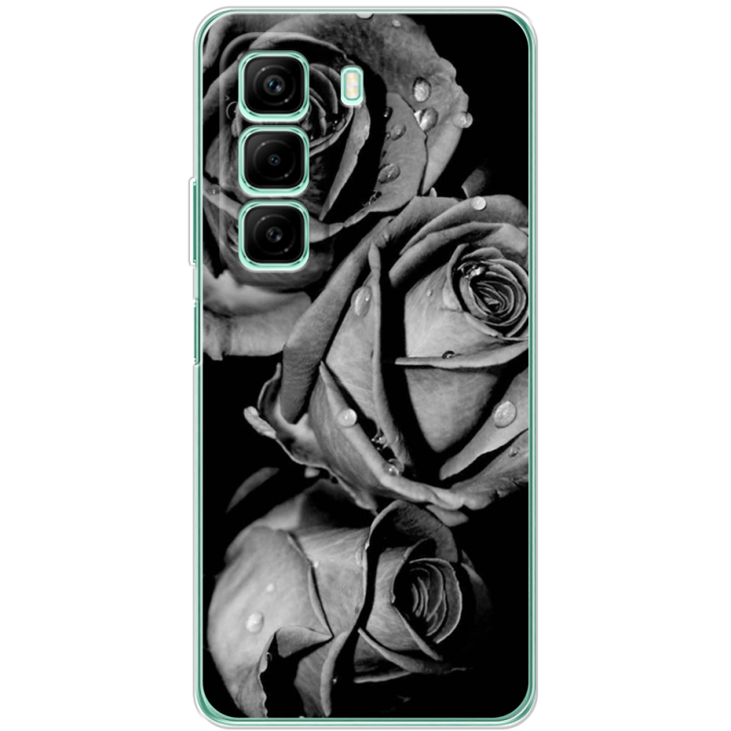 Чохол BoxFace Infinix Hot 50 Pro Black and White Roses