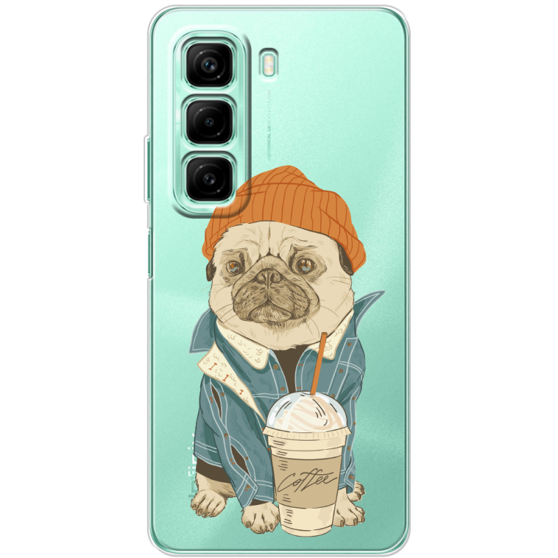 Прозорий чохол BoxFace Infinix Hot 50 Pro Dog Coffeeman