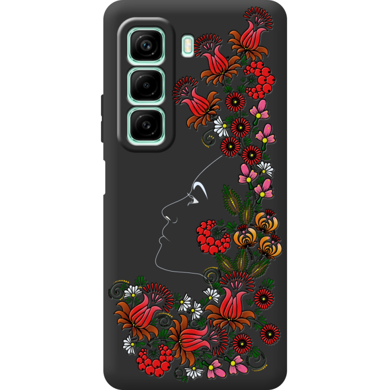 Чорний чохол BoxFace Infinix Hot 50 Pro 3D Ukrainian Muse