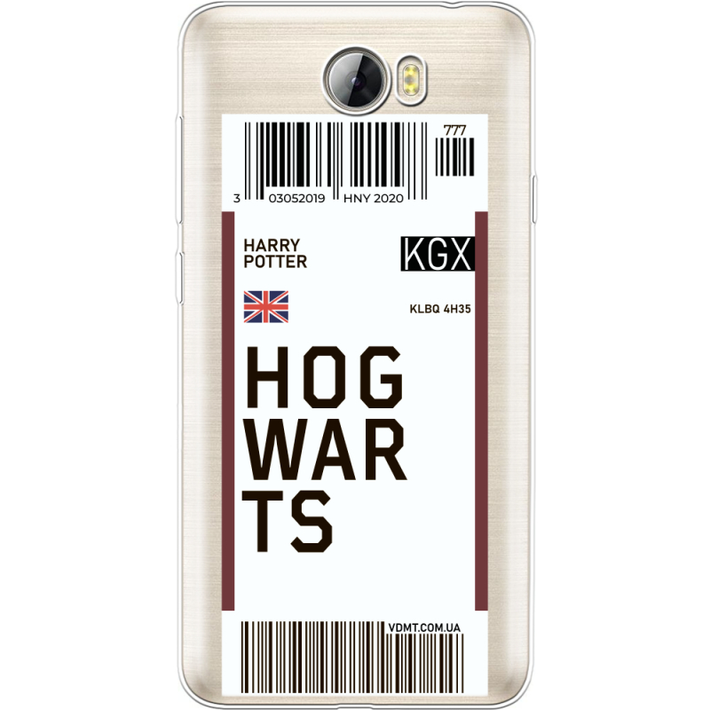Прозрачный чехол Uprint Huawei Y5 2 Ticket Hogwarts