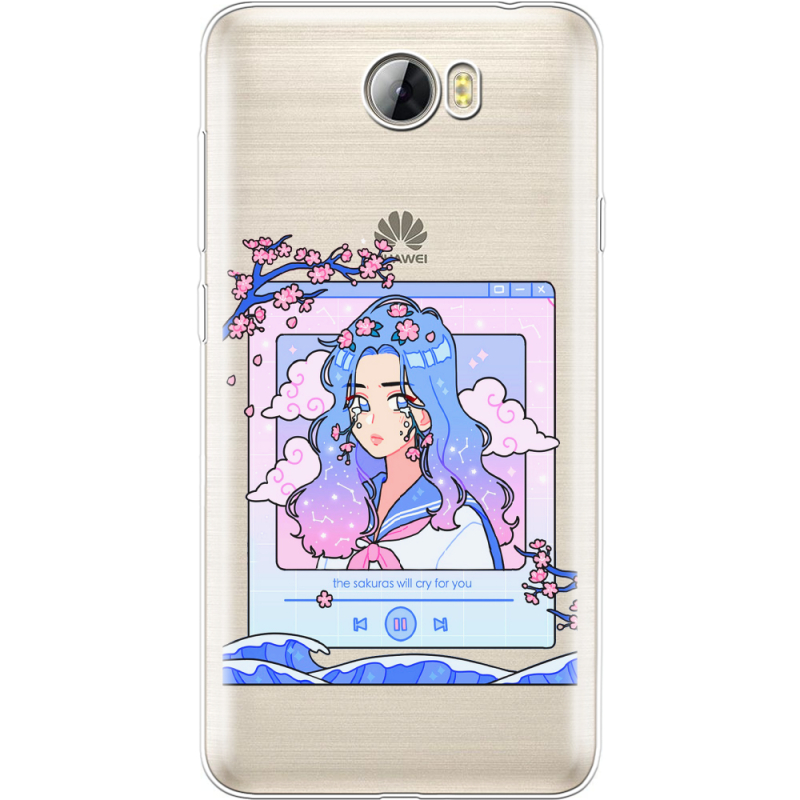 Прозрачный чехол Uprint Huawei Y5 2 The Sakuras Will Cry For You