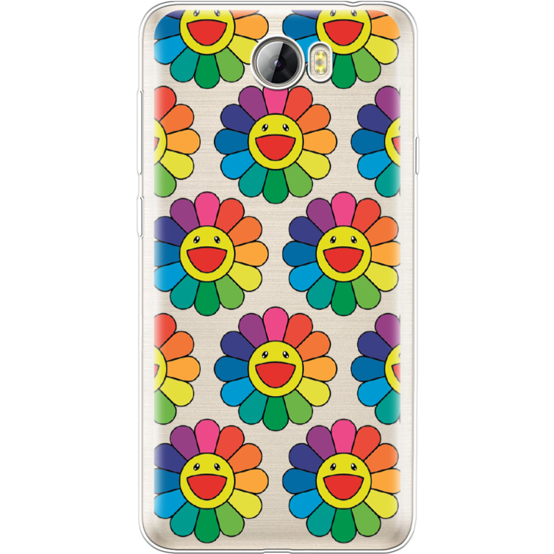 Прозрачный чехол Uprint Huawei Y5 2 Hippie Flowers