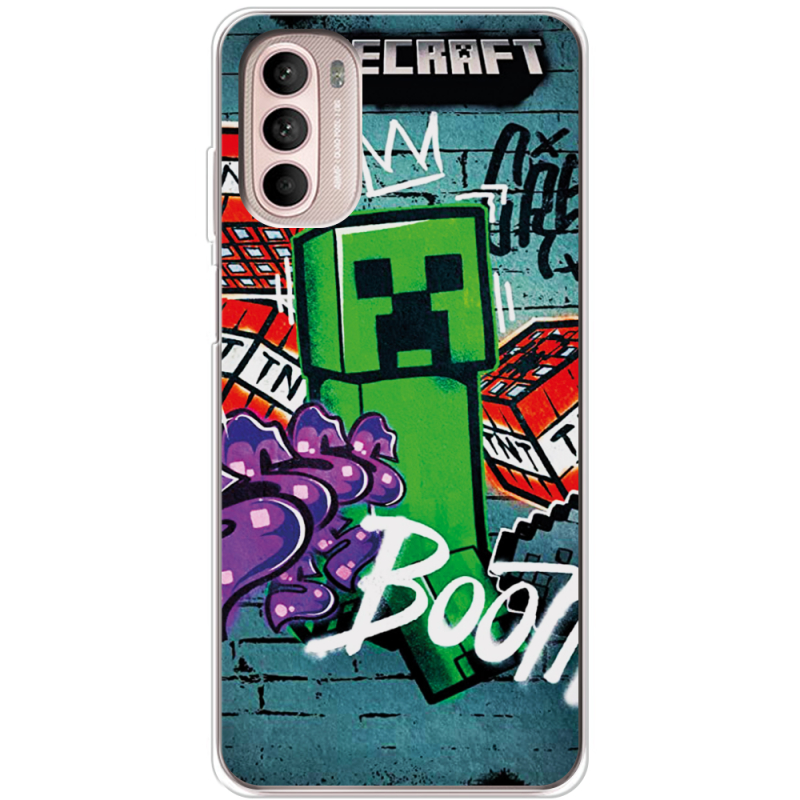 Чохол BoxFace Motorola Moto G52 Minecraft Graffiti