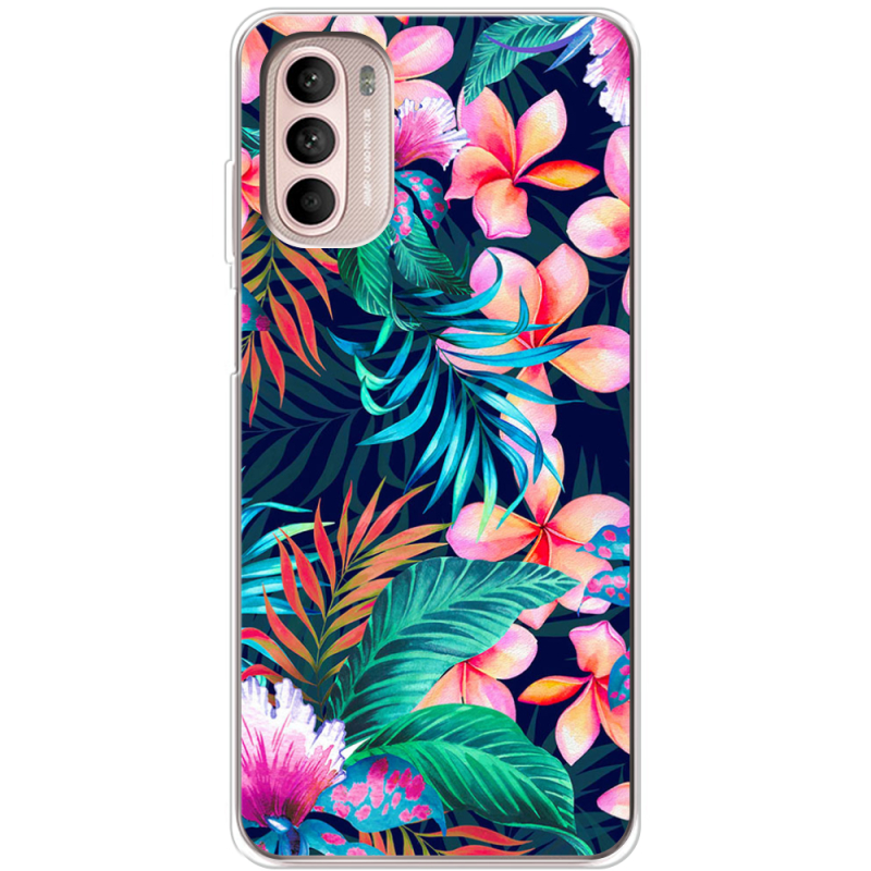 Чохол BoxFace Motorola Moto G52 flowers in the tropics