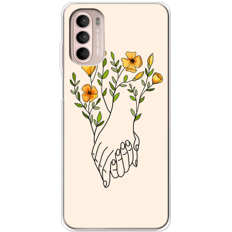 Чохол BoxFace Motorola Moto G52 Flower Hands