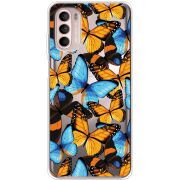 Прозорий чохол BoxFace Motorola Moto G52 Butterfly Morpho