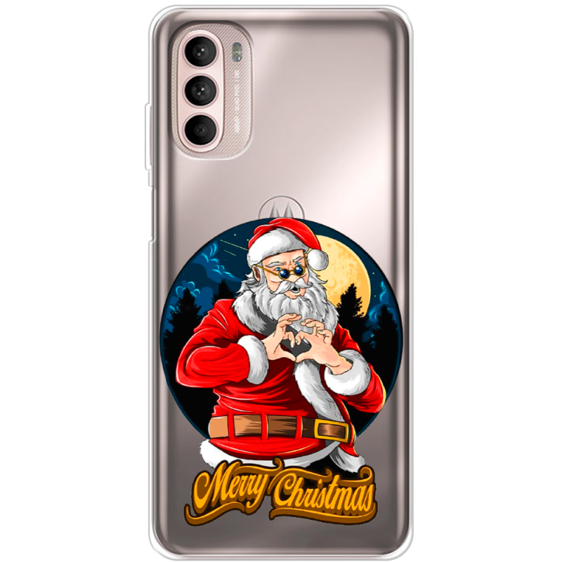 Прозорий чохол BoxFace Motorola Moto G52 Cool Santa