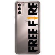 Прозорий чохол BoxFace Motorola Moto G52 Free Fire Black Logo