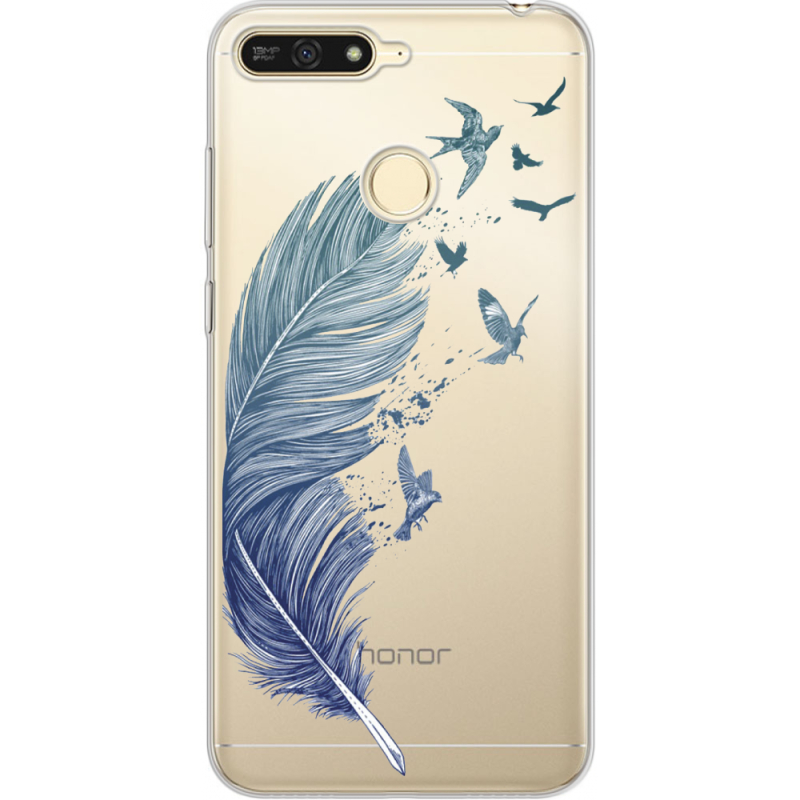 Прозрачный чехол Uprint Huawei Y6 Prime 2018 / Honor 7A Pro Feather