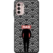 Чорний чохол BoxFace Motorola Moto G52 Man Pattern