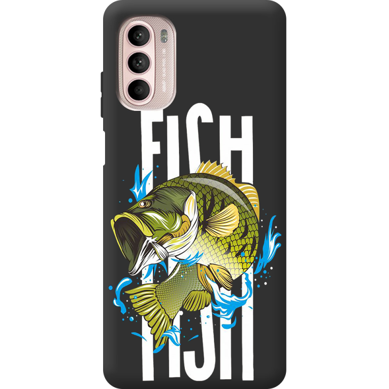 Чорний чохол BoxFace Motorola Moto G52 Fish