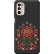 Чорний чохол BoxFace Motorola Moto G52 Ukrainian Ornament