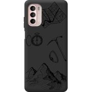 Чорний чохол BoxFace Motorola Moto G52 Mountains