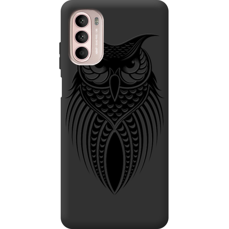 Чорний чохол BoxFace Motorola Moto G52 Owl