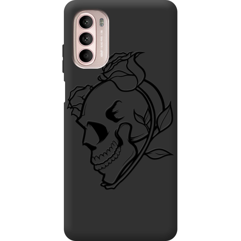 Чорний чохол BoxFace Motorola Moto G52 Skull and Roses