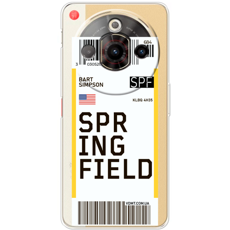 Прозорий чохол BoxFace Nubia Focus Pro 5G Ticket Springfield