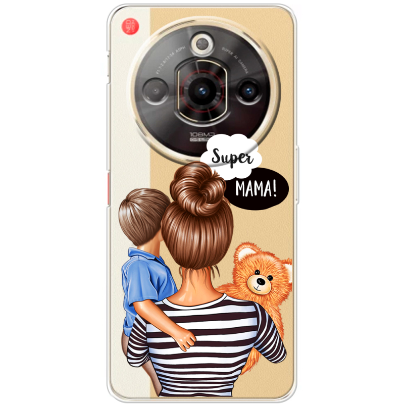 Прозорий чохол BoxFace Nubia Focus Pro 5G Super Mama and Son