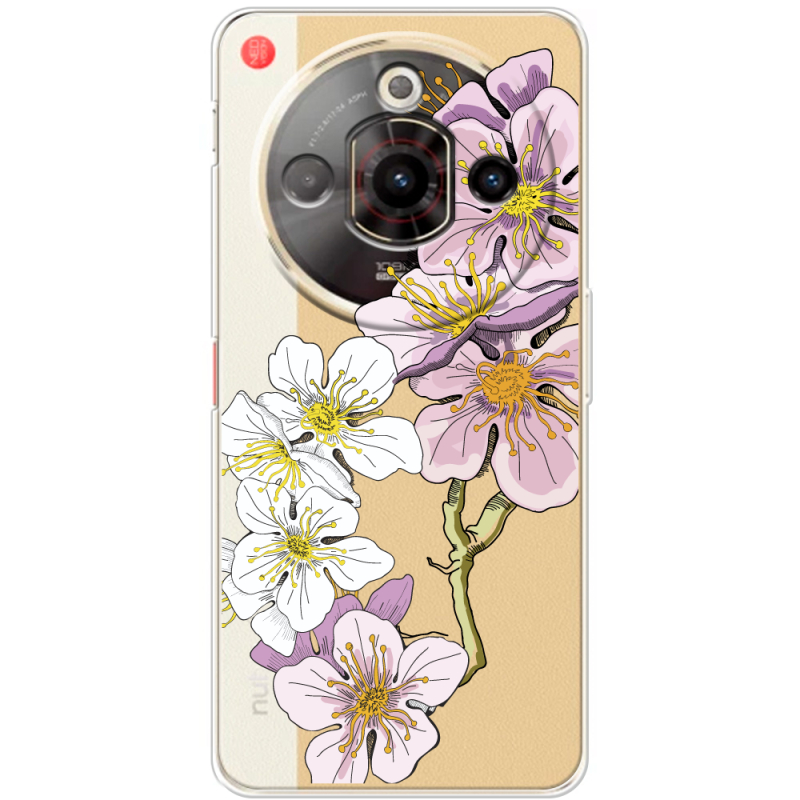 Прозорий чохол BoxFace Nubia Focus Pro Cherry Blossom
