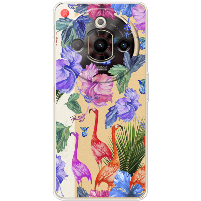 Прозорий чохол BoxFace Nubia Focus Pro 5G Flamingo