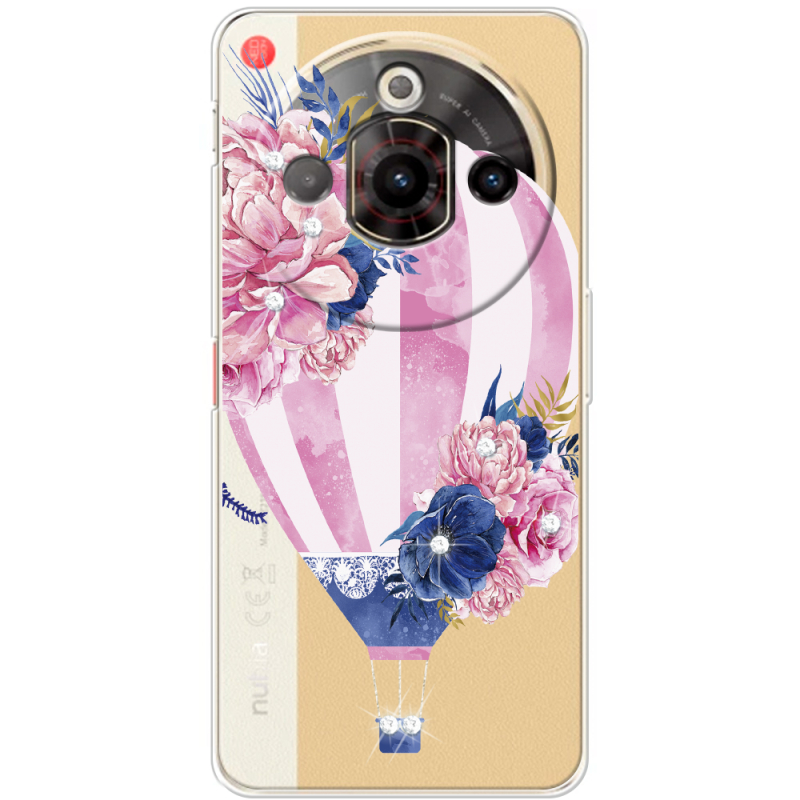 Чохол зі стразами Nubia Focus Pro 5G Pink Air Baloon