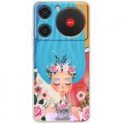 Прозорий чохол BoxFace ZTE Nubia Music Blue Hair