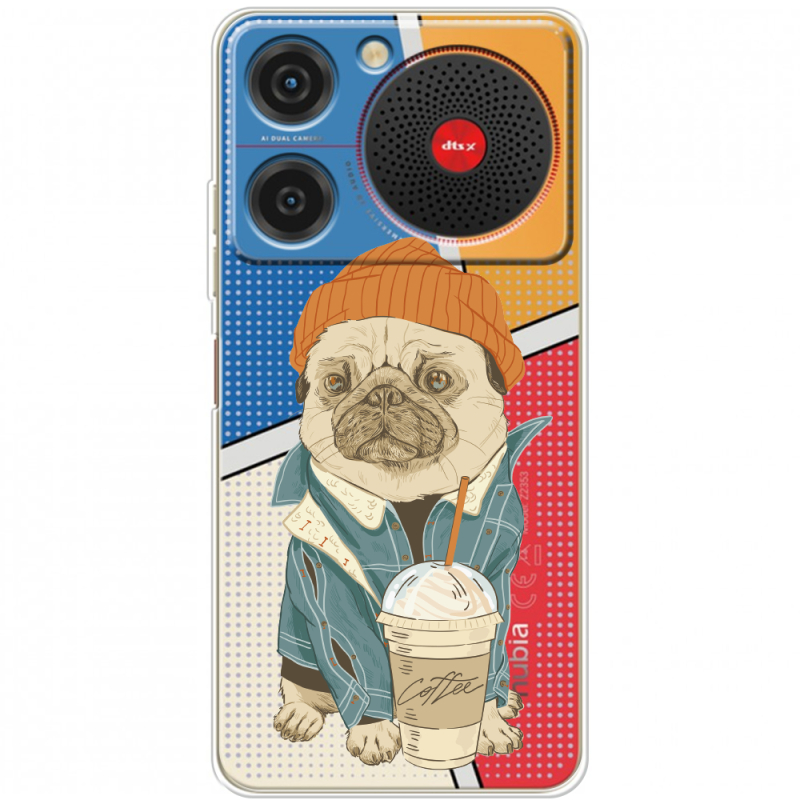 Прозорий чохол BoxFace ZTE Nubia Music Dog Coffeeman