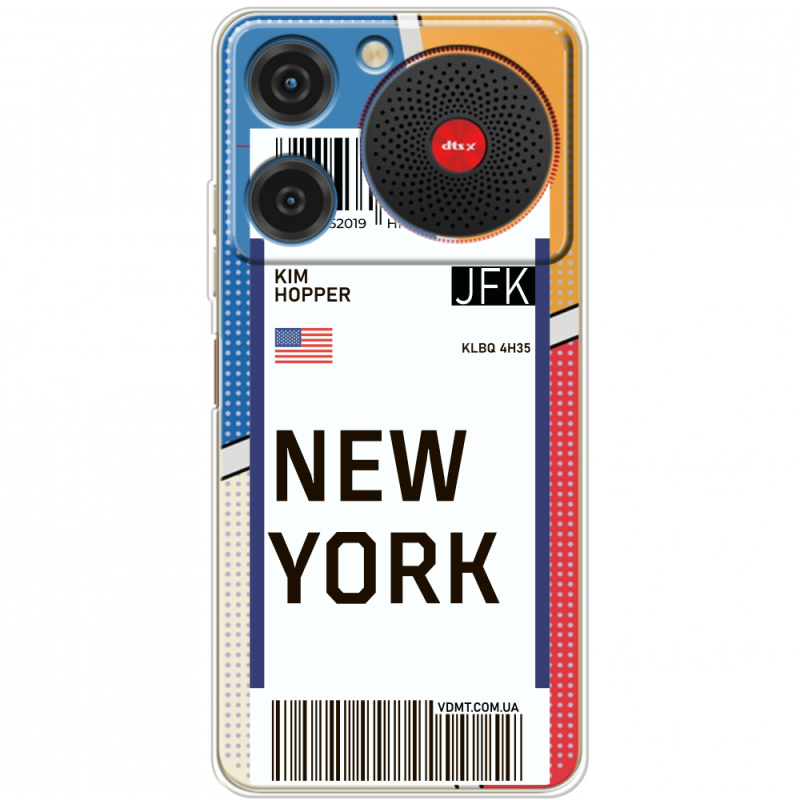 Прозорий чохол BoxFace ZTE Nubia Music Ticket New York