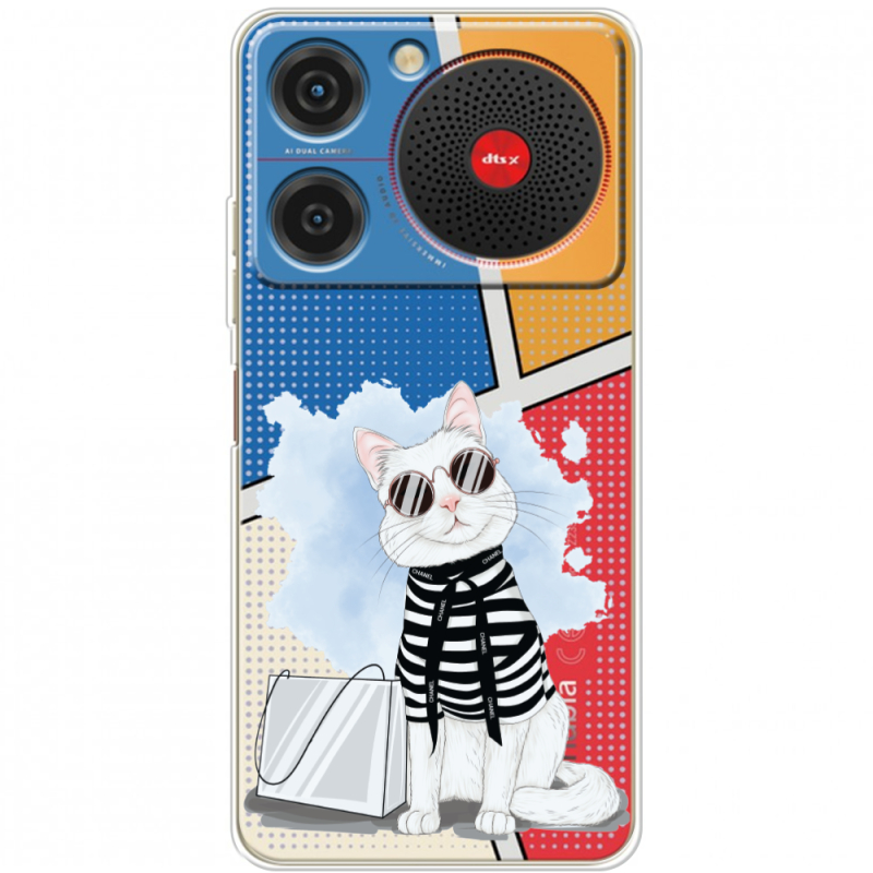 Прозорий чохол BoxFace ZTE Nubia Music Cat Style