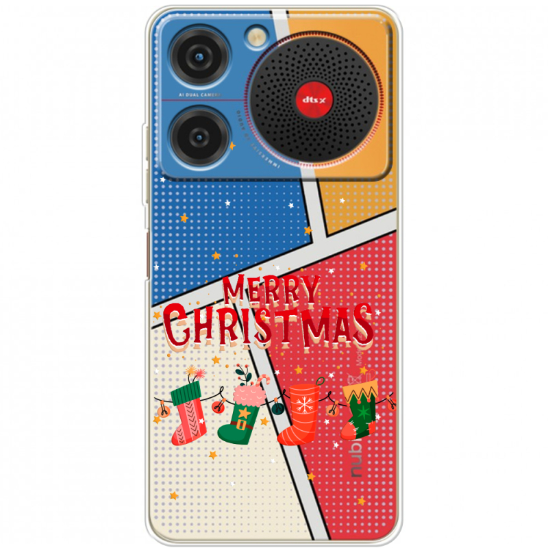 Прозорий чохол BoxFace ZTE Nubia Music Merry Christmas