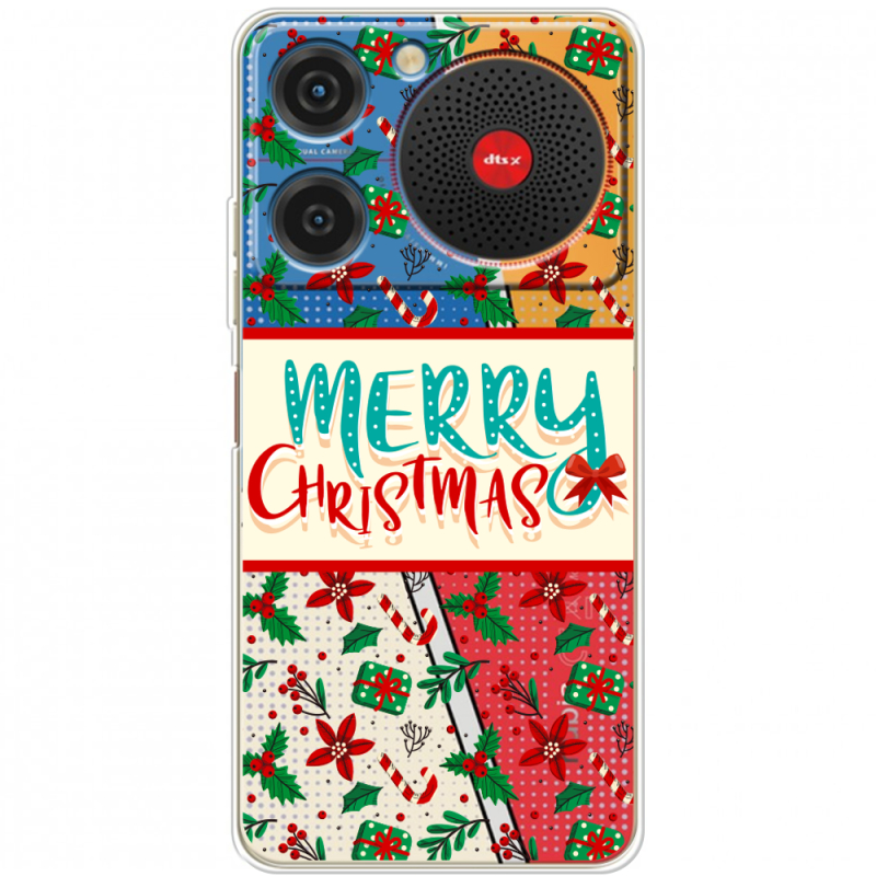 Прозорий чохол BoxFace ZTE Nubia Music Vintage Christmas Pattern