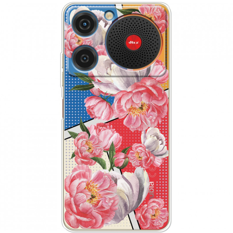 Прозорий чохол BoxFace ZTE Nubia Music Peony Watercolor Style