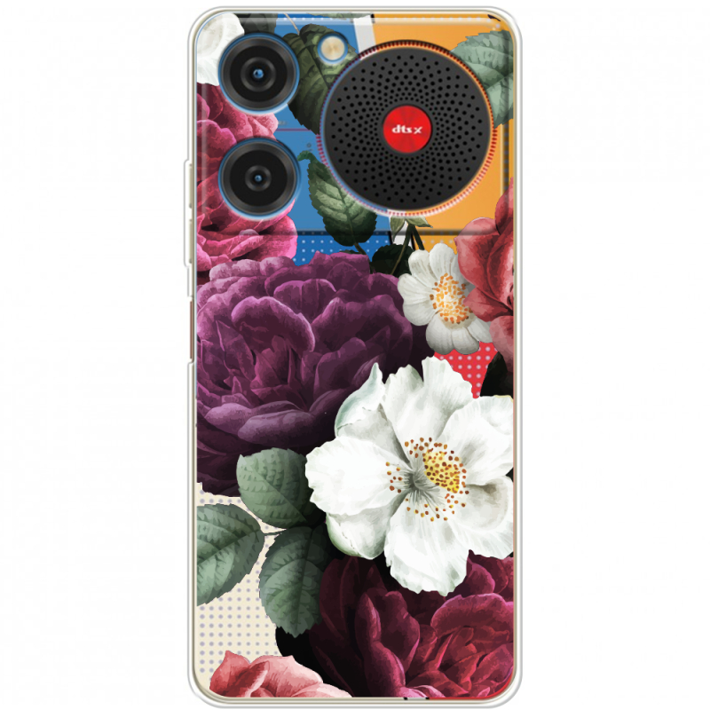 Прозорий чохол BoxFace ZTE Nubia Music Floral Dark Dreams