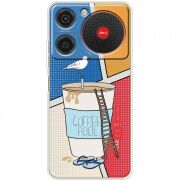 Прозорий чохол BoxFace ZTE Nubia Music Segull in Cofee Pool
