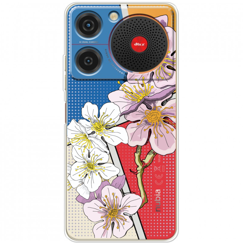 Прозорий чохол BoxFace ZTE Nubia Music Cherry Blossom