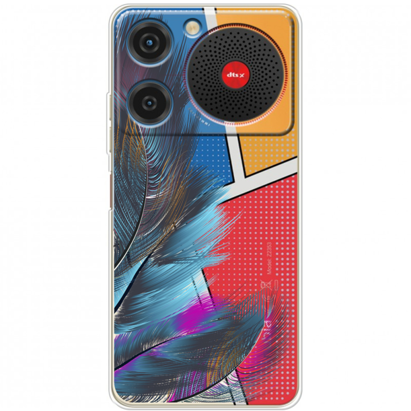 Прозорий чохол BoxFace ZTE Nubia Music Feathers