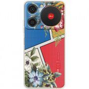 Прозорий чохол BoxFace ZTE Nubia Music Floral