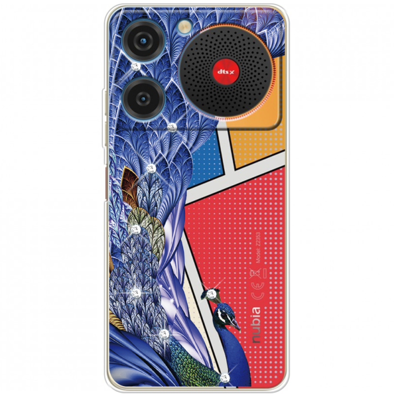 Чохол зі стразами ZTE Nubia Music Peafowl