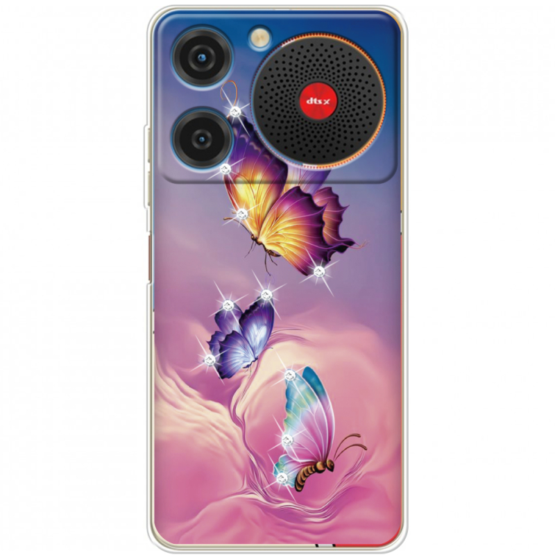 Чохол зі стразами ZTE Nubia Music Butterflies