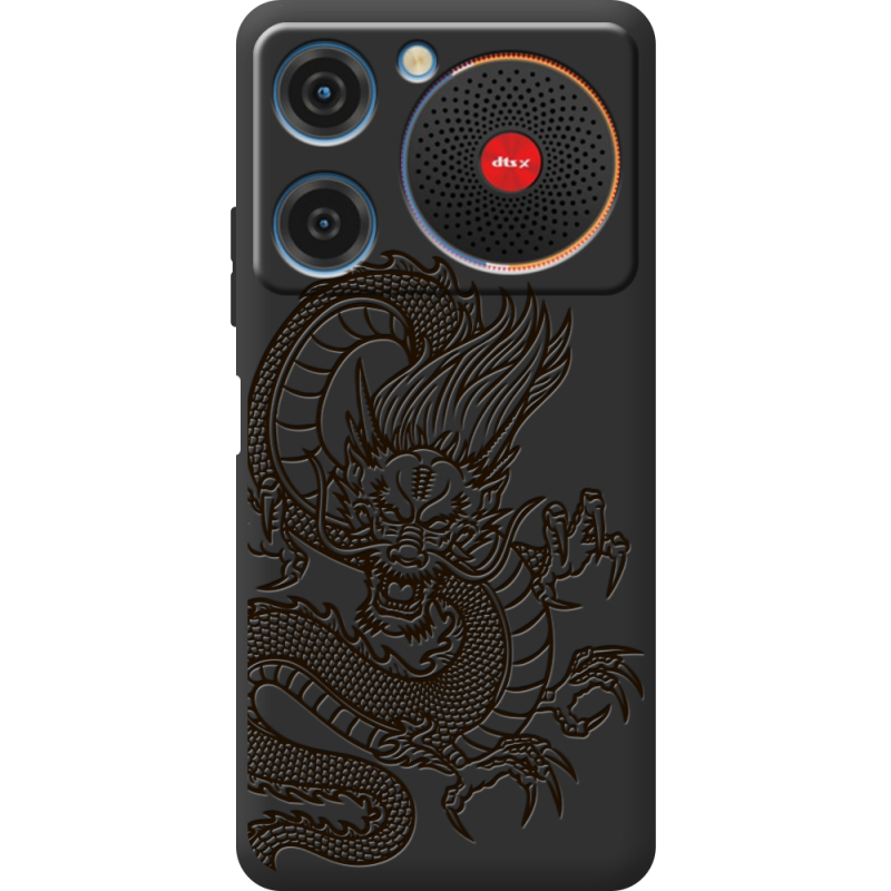 Чорний чохол BoxFace ZTE Nubia Music Chinese Dragon