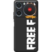 Чорний чохол BoxFace ZTE Nubia Music Free Fire White Logo